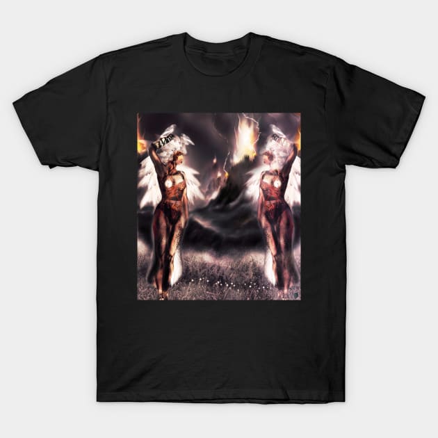 Ambient Electra [Digital Figure Drawing...Mirrored version] T-Shirt by grantwilson